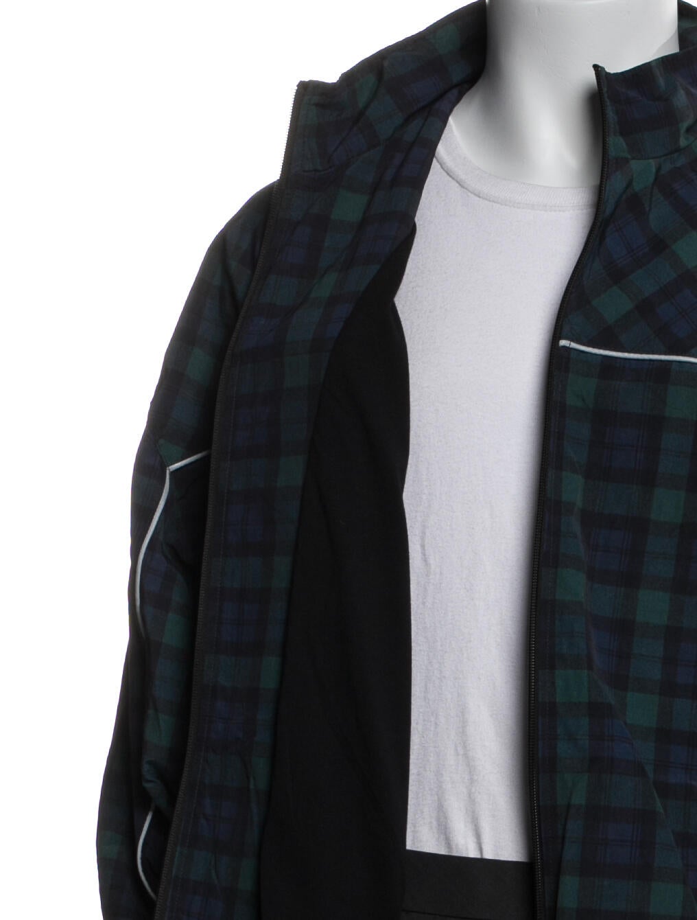 Martine Rose Plaid Print Windbreaker